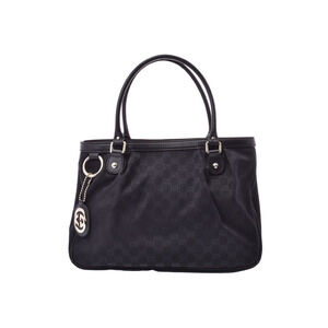 Gucci Sukey handbag black GG canvas leather